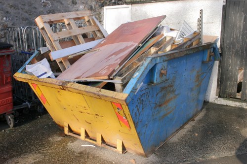 Construction site waste removal in Teddington